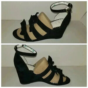 1901 black sandals leather upper synthetic sole